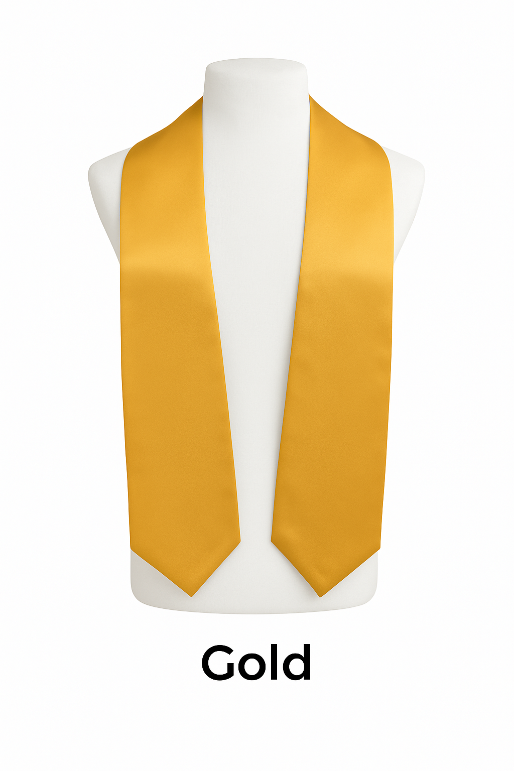 Gold Graduation Stole | Pointed Graduation Stole | College & High School Stoles