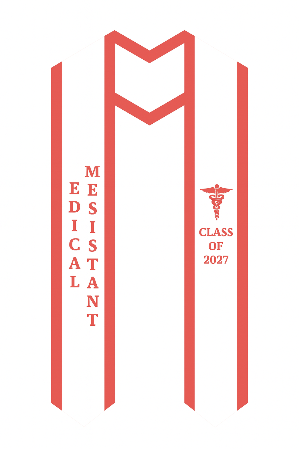 Nursing Graduation Stole – Medical Assistant | Double Vertical Text Style