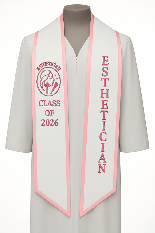 Custom Esthetician Graduation Stoles – Class of 2025 | Grad Sash Co | Personalized Grad Gifts (Copy)