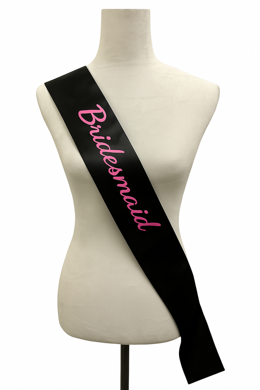 💍 Bridal Party Ribbon Sashes | Bride to Be, Bridesmaid, Maid of Honor, Bride Tribe | Grad Sash Co