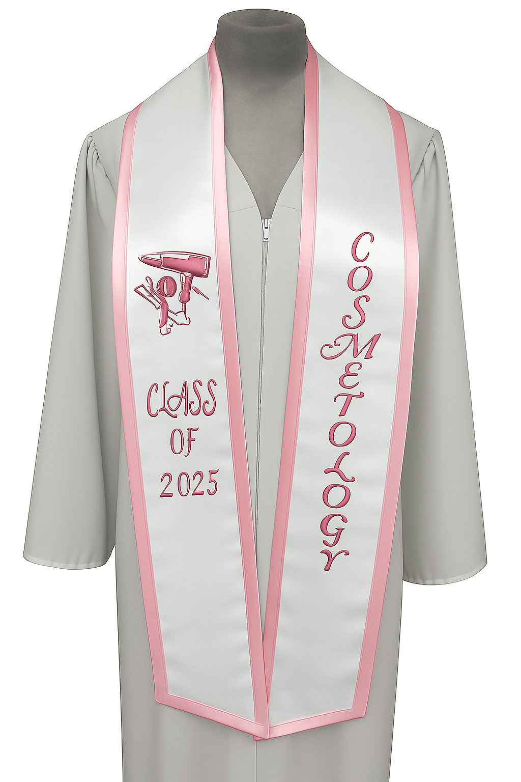 Custom Cosmetology Graduation Stoles – Class of 2025 | Grad Sash Co | Personalized Grad Gifts