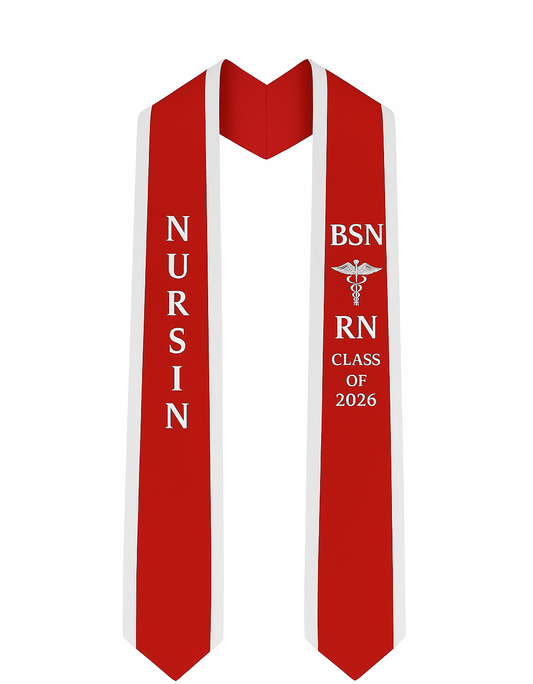 Nursing Graduation Stole – BSN RN Graduate Sash
