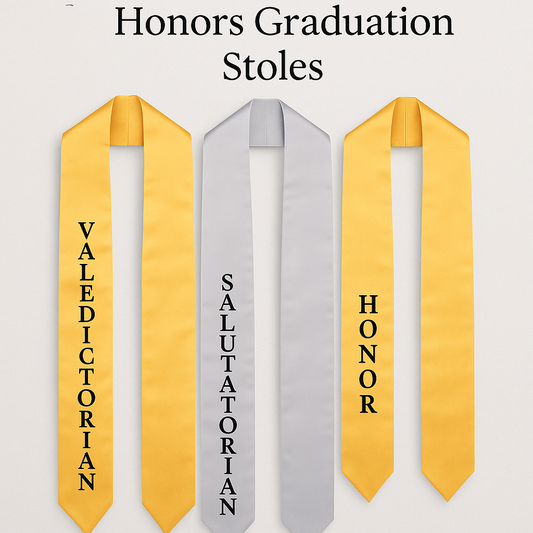 Honor Graduation Stole – Gold Satin Graduation Sash | Honor Graduate Stole | Grad Gift for Ceremony